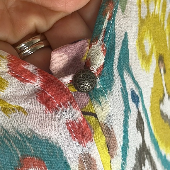 BY ANTHROPOLOGIE Maureen Babydoll Semi-Sheer Tunic Blouse Cover-Up Size XL - Picture 8 of 16